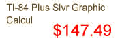 TI-84 Plus Slvr Graphic Calcul