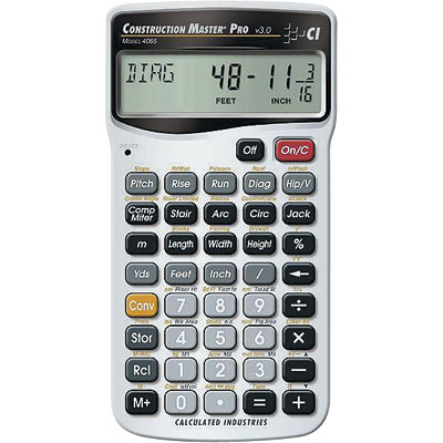 Calculated Industries Construction Master Pro V.3 Calculator
