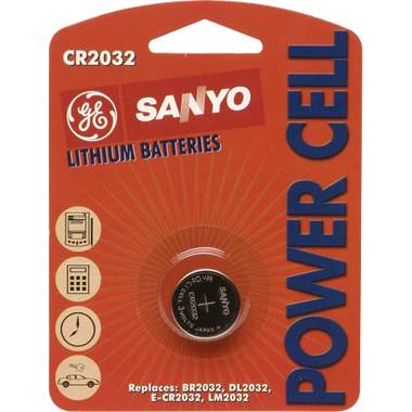 GE/SANYO GES-LC2032 CR2032 Flat Cell Battery