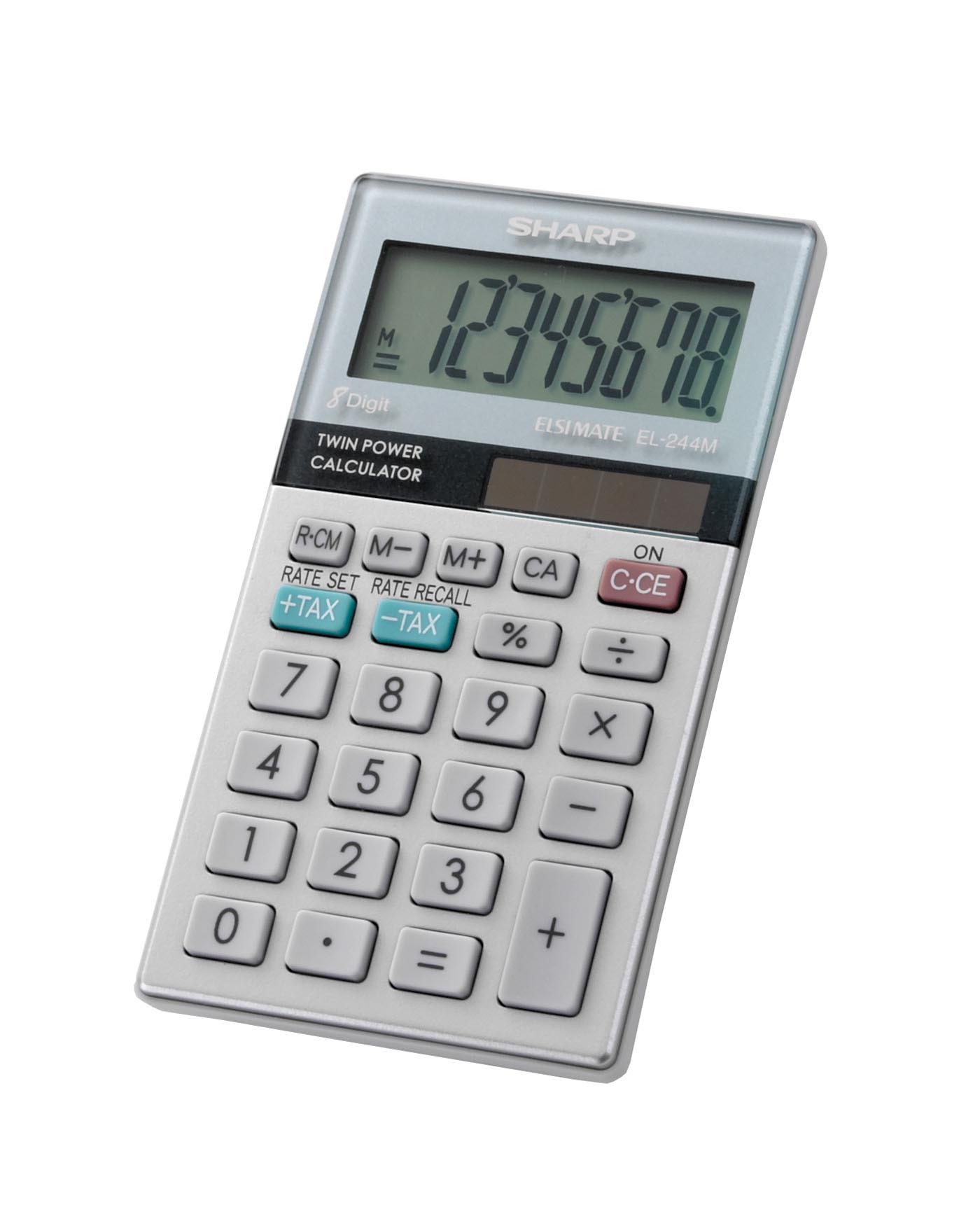 SHARP EL244MB CALCULATOR 8 DIGIT DISPLAY HAND HELD
